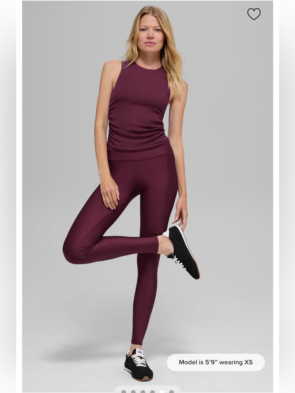 Alo High-Waist Airlift Legging - Burgundy - Picture 4 of 4